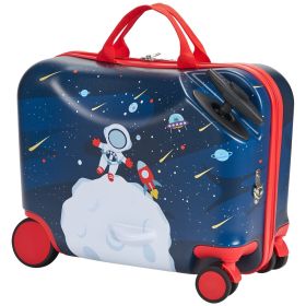 VEVOR Ride-on Luggage, 26 L Capacity, 18 Inches Tow Along Toddler Carry on Luggage with Wheels, Adjustable Shoulder Strap