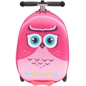 VEVOR Ride-on Luggage, 20 L Capacity, 20 Inches Kids Scooter Suitcase with Flash PU Wheels, Adjustable Handle & TPR Non-Slip Grip (Default: Default)